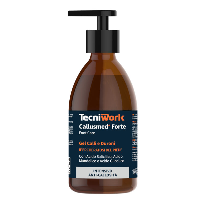 Gel para os pés queratolítico profissional para calos e coros Callusmed+ Forte 250 ml