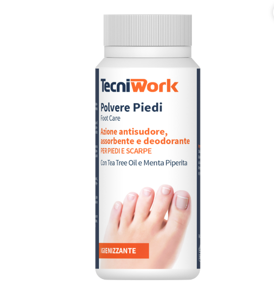 Talco para os pés higienizante, desodorizante, absorvente e refrescante 75 g