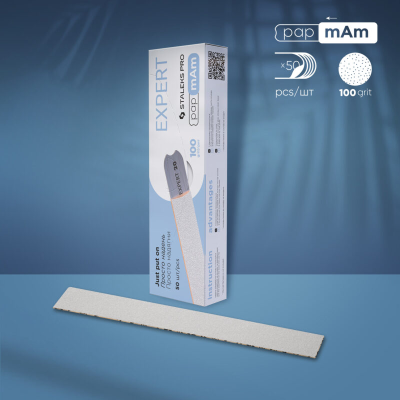 Limas descartáveis papmAm para a lima reta EXPERT 22 grão 100 (50 peças)