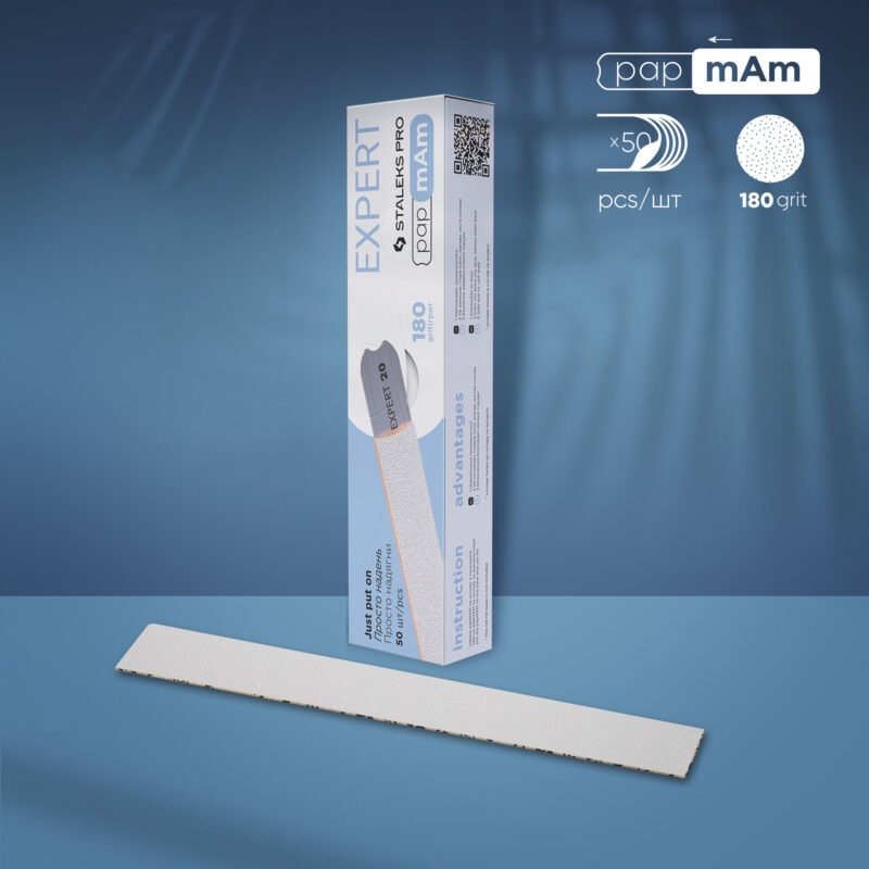 Limas descartáveis papmAm para a lima reta EXPERT 22 grão 180 (50 peças)
