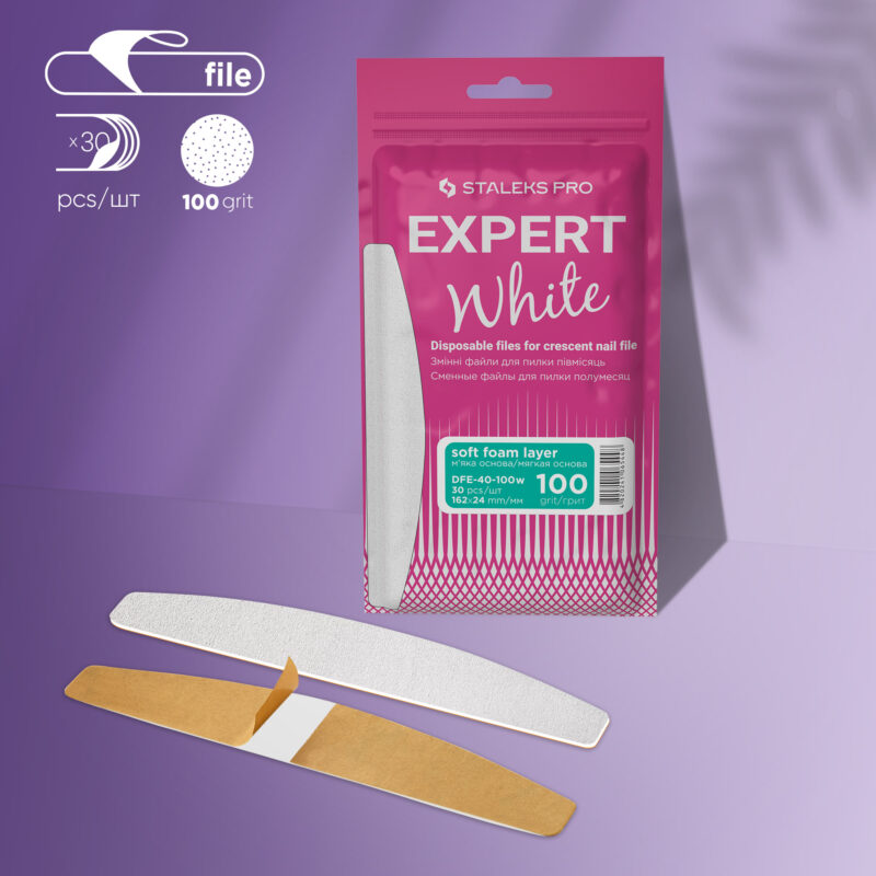 Fitas descartáveis adesivas (base suave) para a lima de meia-lua EXPERT 40 grão 100 (30 unid.)