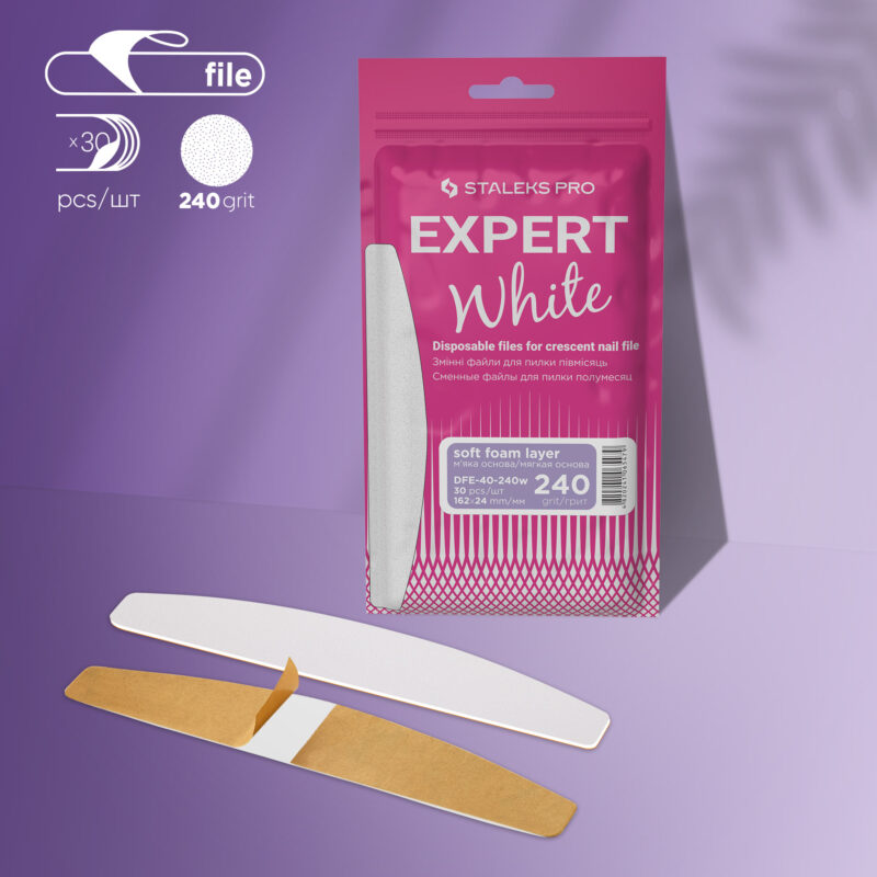 Fitas descartáveis adesivas (base suave) para a lima de meia-lua EXPERT 40 grão 240 (30 unid.)