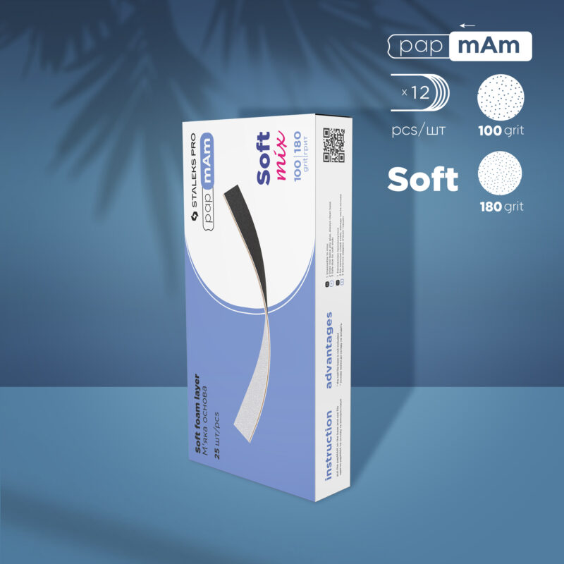 Fitas descartáveis papmAm (base suave) para a lima reta Mix EXPERT 20 grão 100/180 (25 unid.)