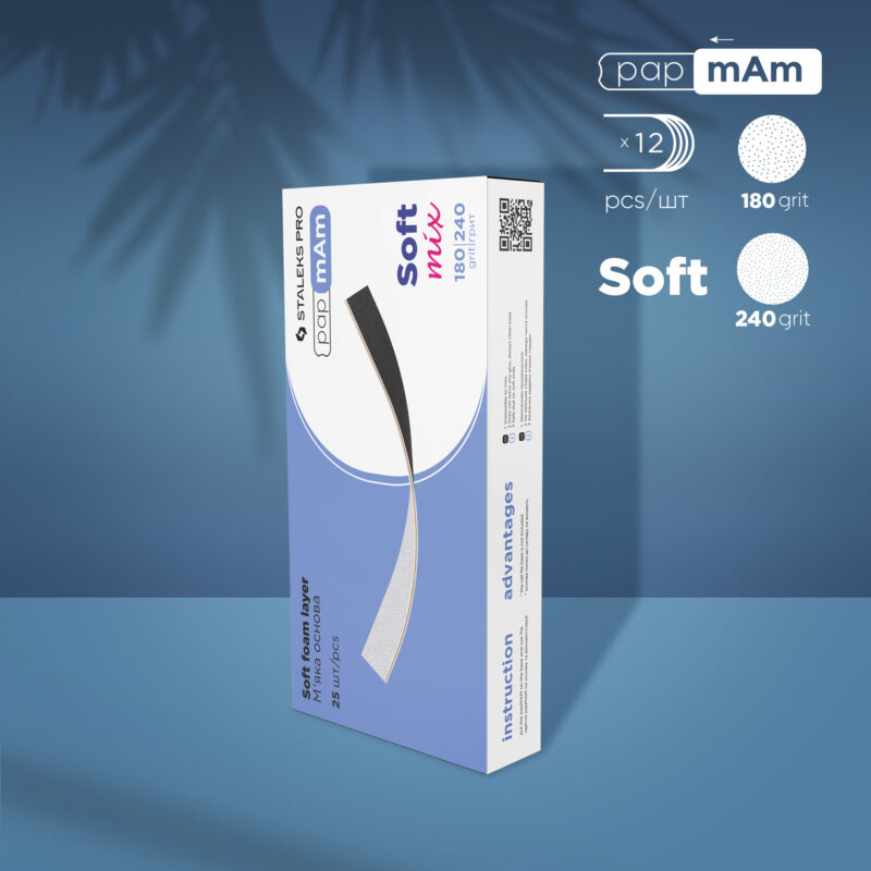 Fitas descartáveis papmAm (base suave) para a lima reta Mix EXPERT 20 grão 180/240 (25 unid.)