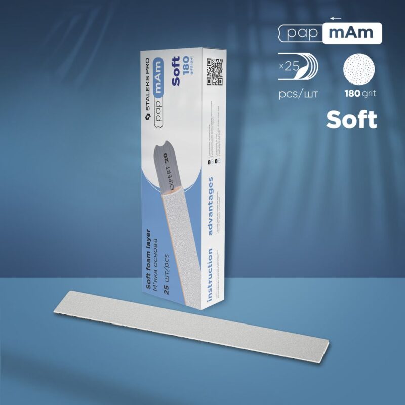 Fitas descartáveis papmAm (base suave) para a lima reta EXPERT 20 grão 180 (25 peças)