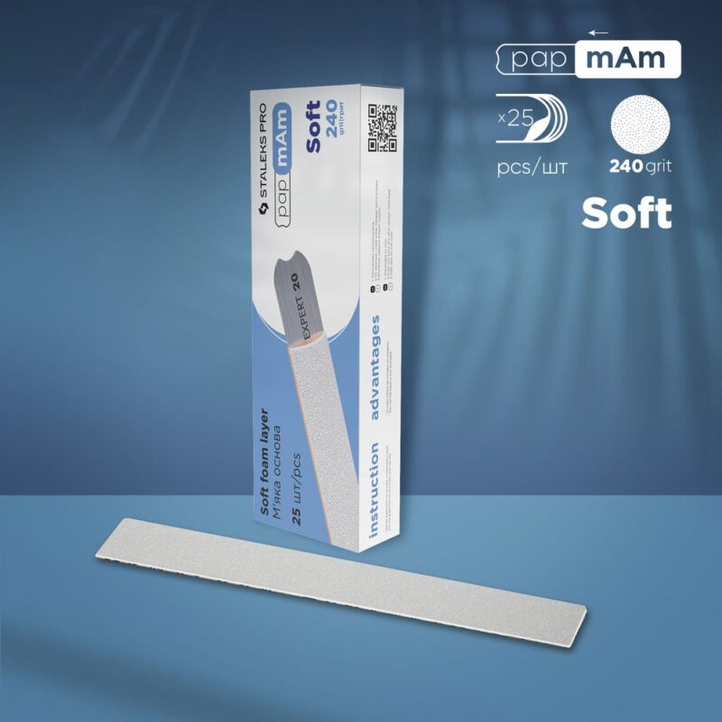 Fitas descartáveis papmAm (base suave) para a lima reta EXPERT 20 grão 240 (25 peças)