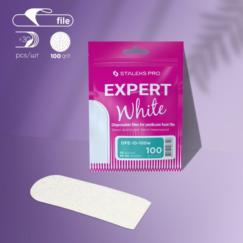 Fitas descartáveis adesivas para a base de lima de pedicura EXPERT 10 grão 100 (30 unid.)