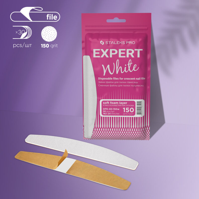 Fitas descartáveis adesivas (base suave) para a lima de meia-lua EXPERT 40 grão 150 (30 unid.)