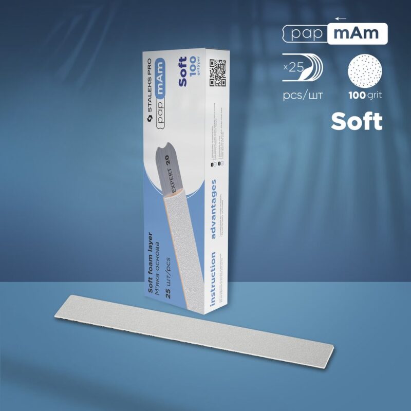 Fitas descartáveis papmAm (base suave) para a lima reta EXPERT 20 grão 100 (25 peças)