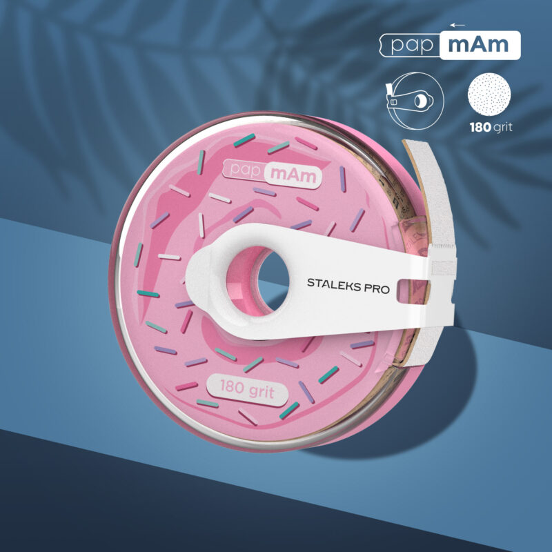 Bobina de plástico Donut com fita de lima descartável papmAm capa EXPERT grão 180