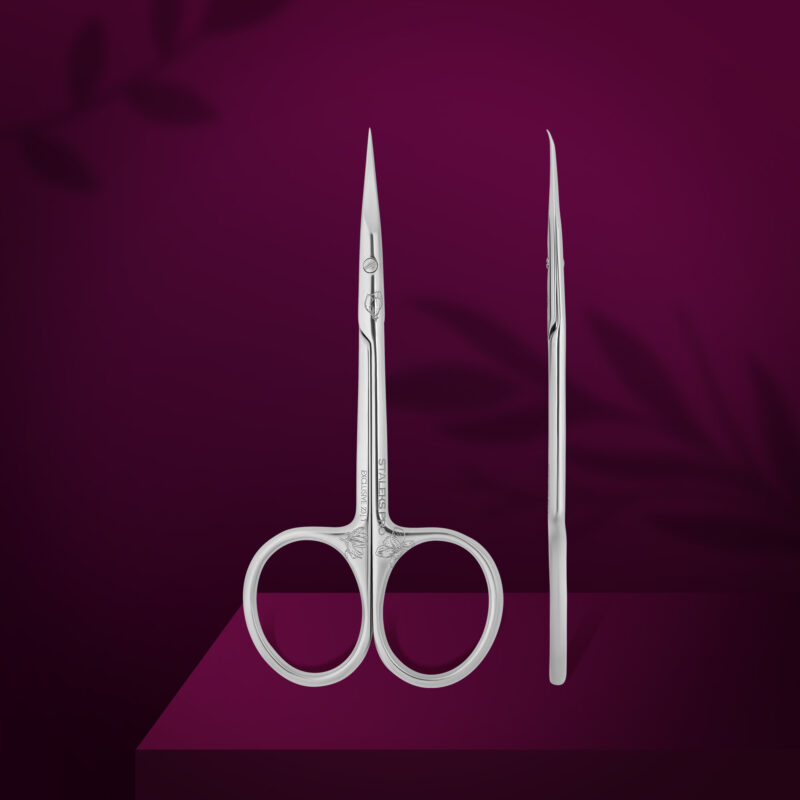 Tesoura de cutículas profissional com gancho EXCLUSIVE 23 TIPO 1 (magnólia)