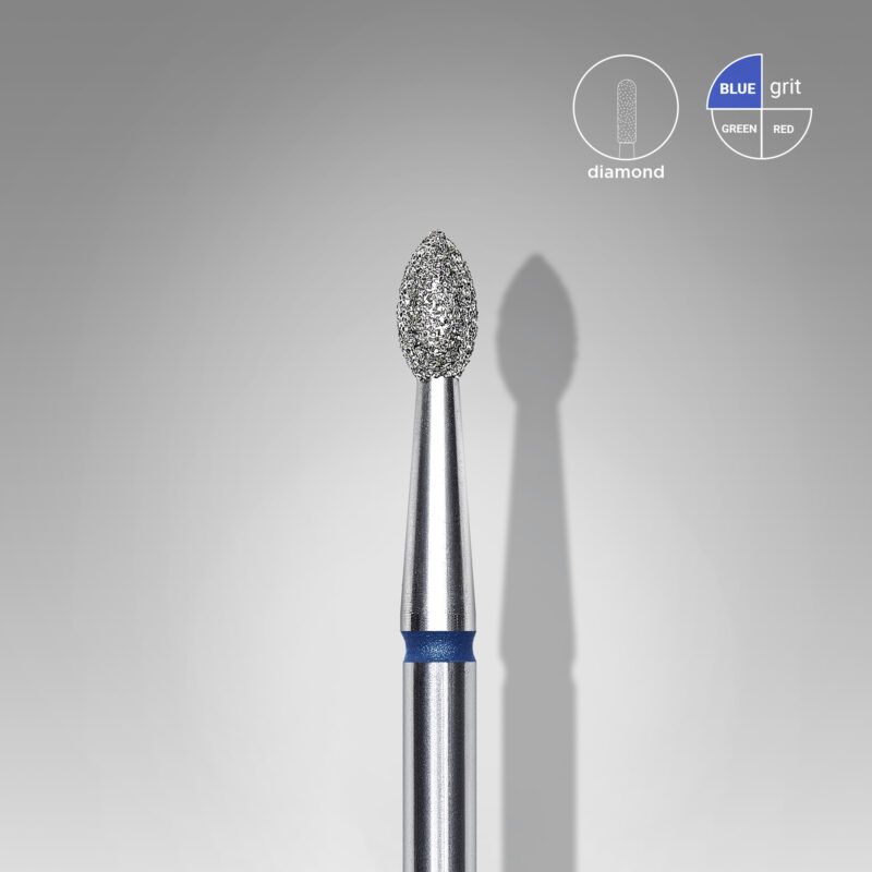 Broca diamantada para pele "ponta" afiada azul EXPERT diâmetro 2,5 mm, parte útil 4,5 mm (divisível por 10)