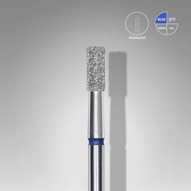 Broca diamantada para pele "cilindro" azul EXPERT diâmetro 2,5 mm, parte útil 6 mm (divisível por 10)