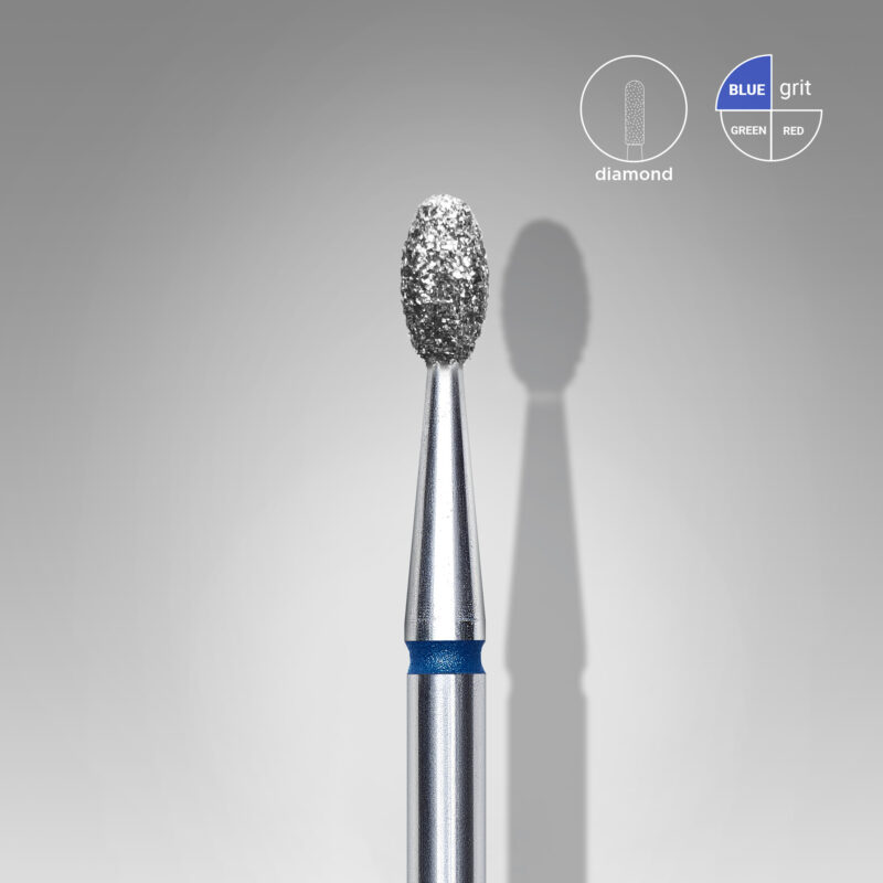 Broca diamantada para pele "oliva" azul EXPERT diâmetro 2,5 mm, parte útil 5 mm
