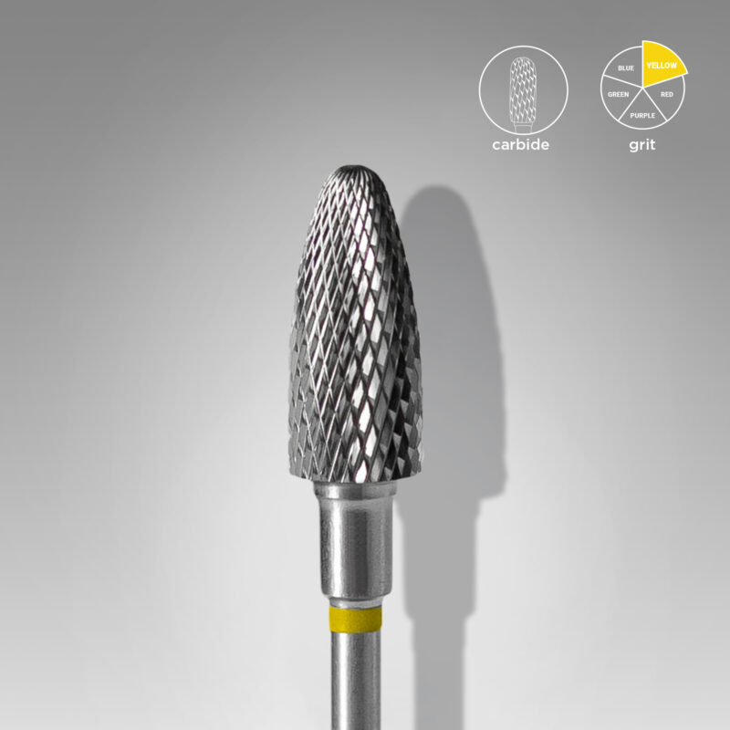 Broca de carboneto para unhas "milho" amarela EXPERT, diâmetro 6 mm / parte útil 14 mm