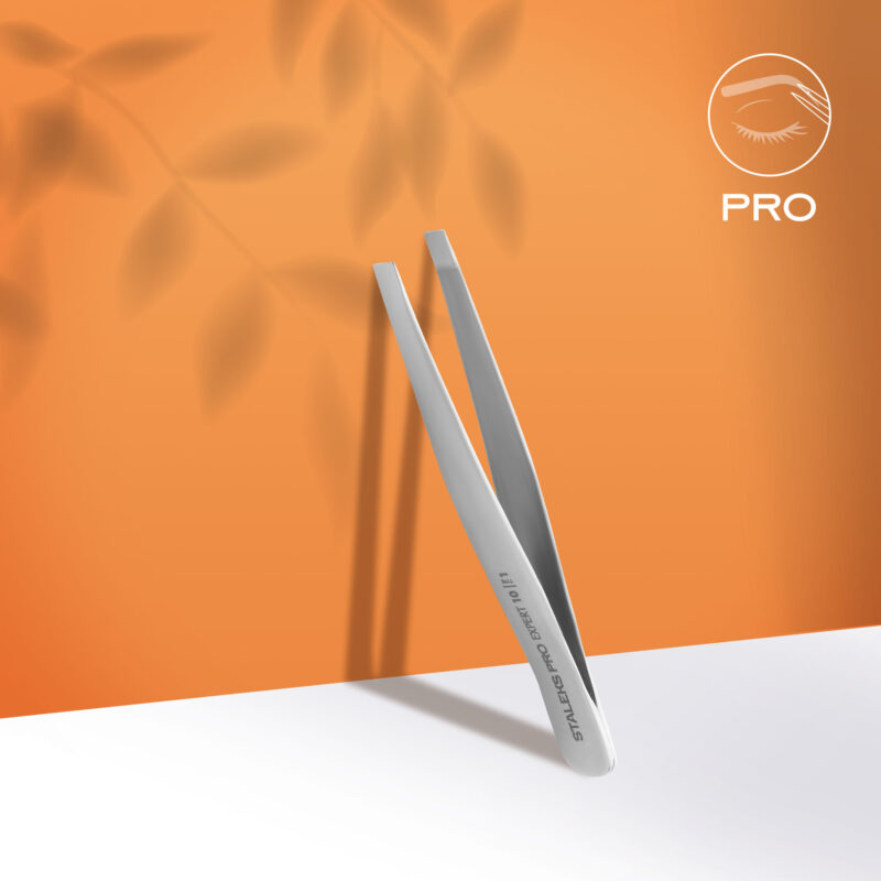 Pinça para sobrancelhas EXPERT 10 TIPO 1 (bordos largos e retos)