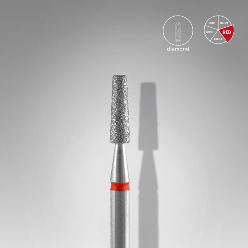 Broca diamantada para pele "frustum" vermelha EXPERT diâmetro 2,5 mm, parte útil 8