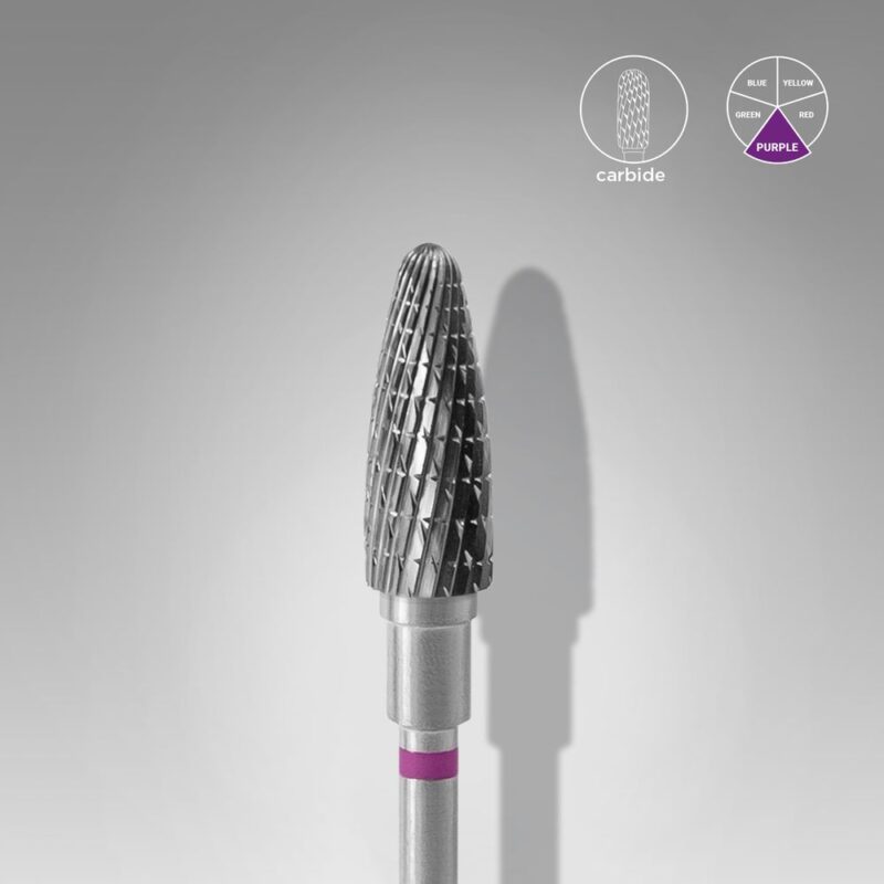 Broca de carboneto para unhas "milho" roxa EXPERT, diâmetro 5 mm / parte útil 13 mm