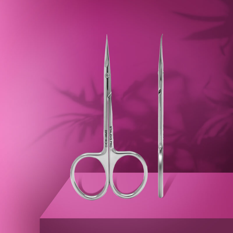 Tesoura de cutículas profissional com gancho para canhotos EXPERT 13 TIPO 3