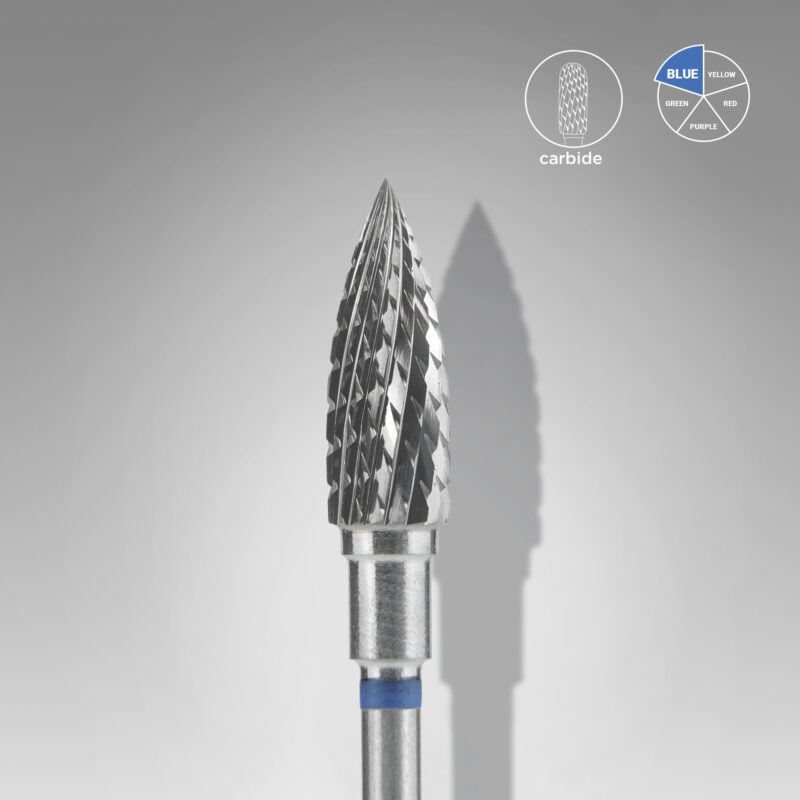 Broca de carboneto para unhas "chama" azul EXPERT, diâmetro 5 mm / parte útil 13,5 mm