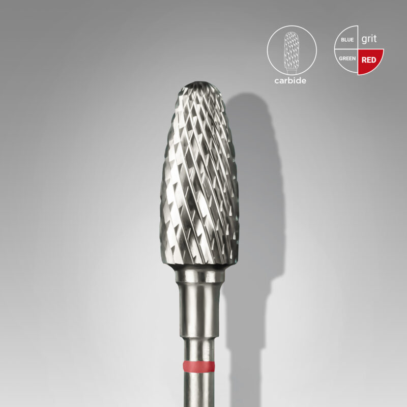 Broca de carboneto para unhas "milho" vermelha EXPERT, diâmetro 6 mm / parte útil 14 mm