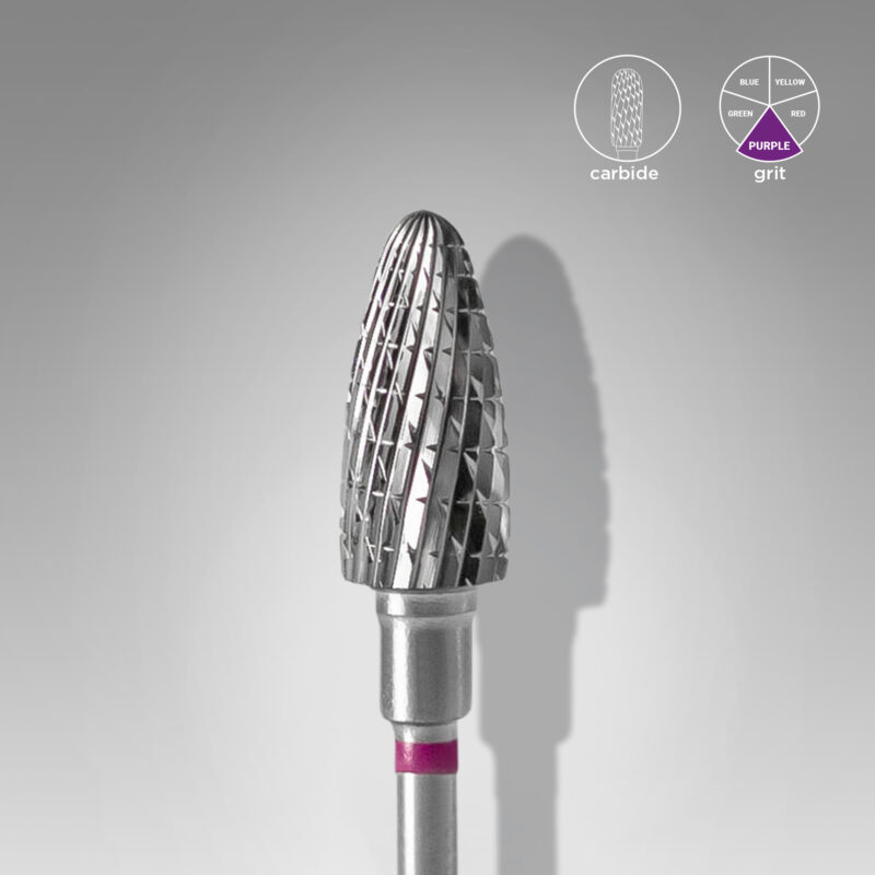 Broca de carboneto para unhas "milho" roxa EXPERT, diâmetro 6 mm / parte útil 14 mm