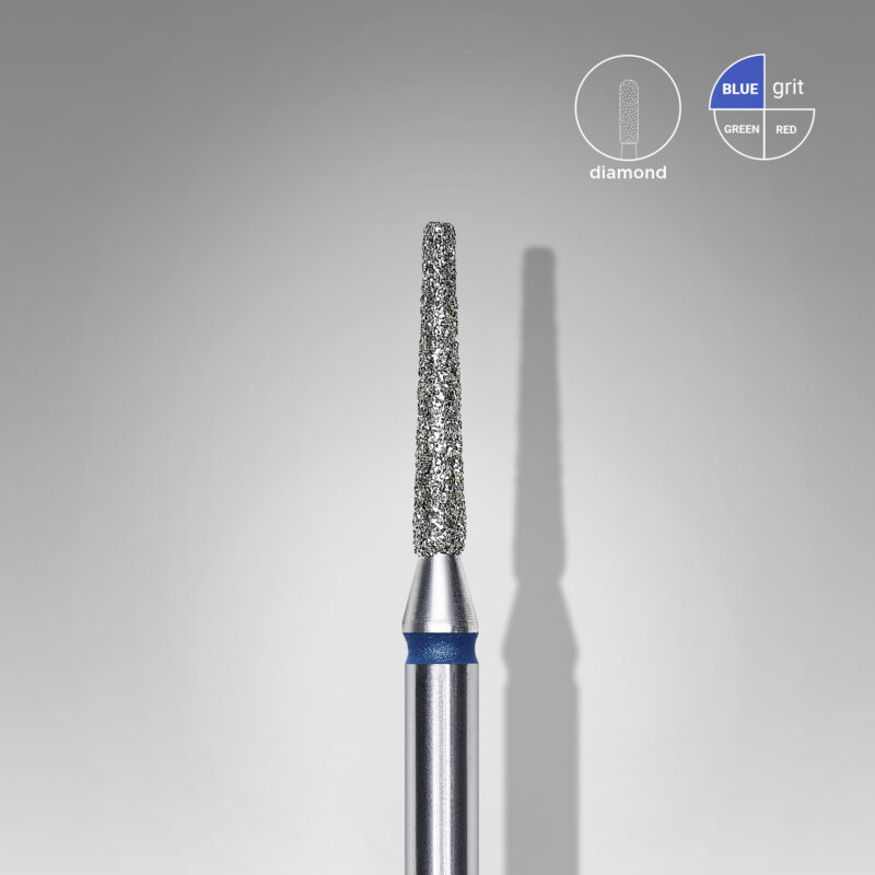 Broca diamantada para pele "frustum" azul EXPERT diâmetro 1,6 mm, parte útil 10 mm (divisível por 10)