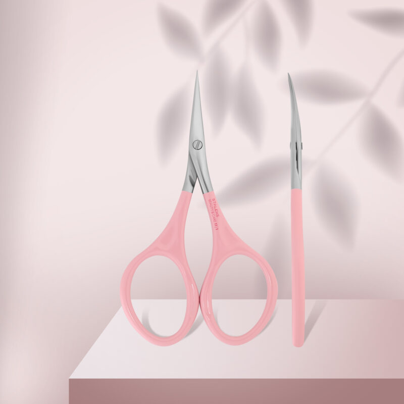 Tesoura de cutículas rosa BEAUTY & CARE 11 TIPO 1