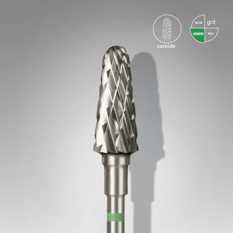Broca de carboneto para unhas "frustum" verde EXPERT, diâmetro 6 mm / parte útil 14 mm