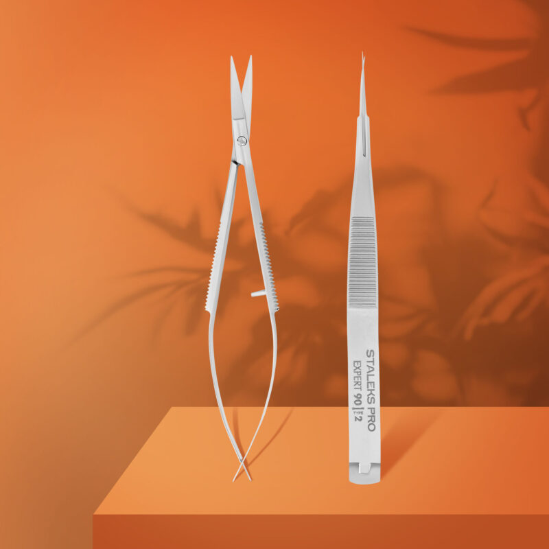Micro tesoura profissional para modelação de sobrancelhas EXPERT 90 TIPO 2