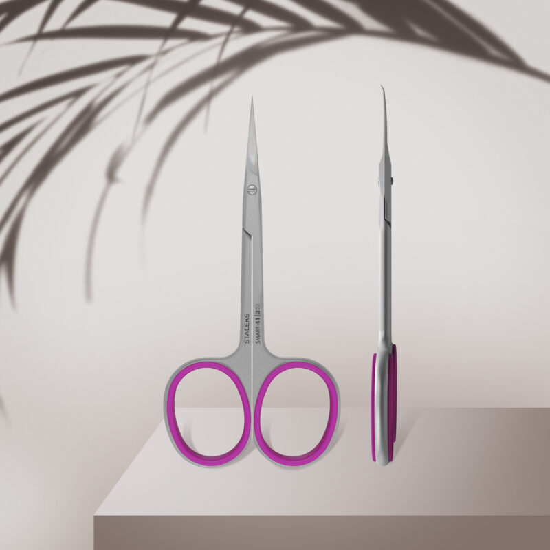 Tesoura de cutículas profissional com gancho SMART 41 TIPO 3