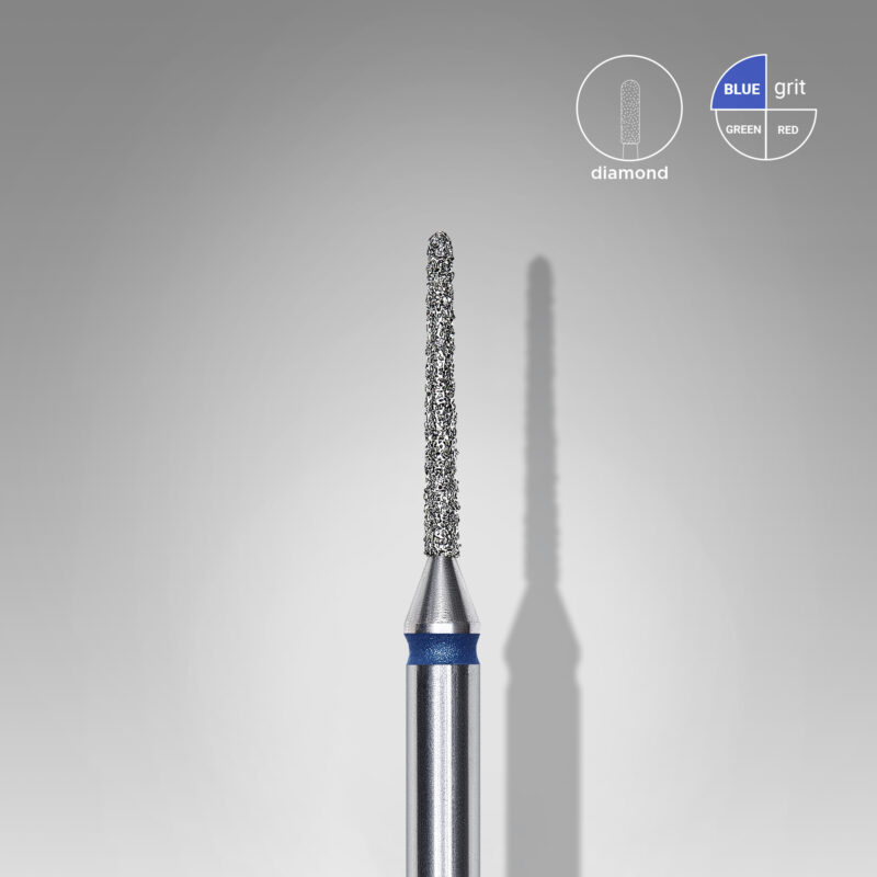 Broca de unhas diamantada agulha azul EXPERT cabeça diâmetro 1 mm / parte funcional 10 mm