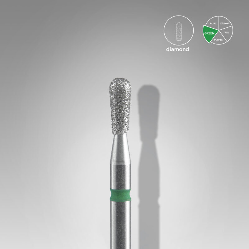 Broca diamantada para pele "cera" verde EXPERT diâmetro 2,3 mm, parte útil 5 mm
