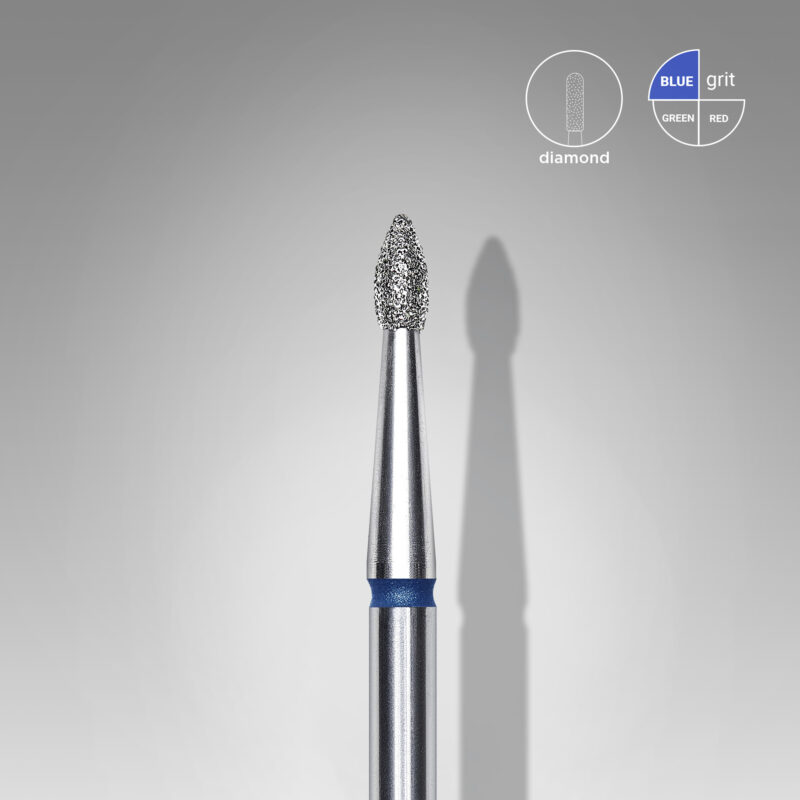 Broca diamantada para pele "ponta" afiada azul EXPERT diâmetro 1,8 mm, parte útil 4 mm (divisível por 10)