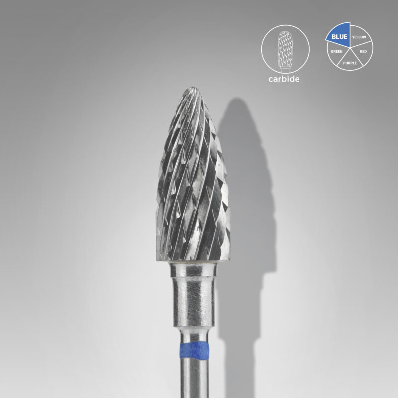 Broca de carboneto para unhas "pine cone", azul, EXPERT, diâmetro 6 mm / parte útil 14 mm